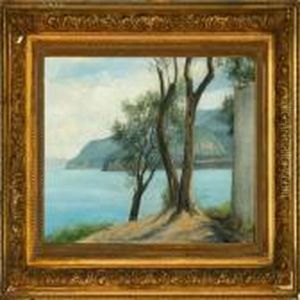 Summer Coastal Scenery From Sorrento In Italy by Augusta Dohlmann