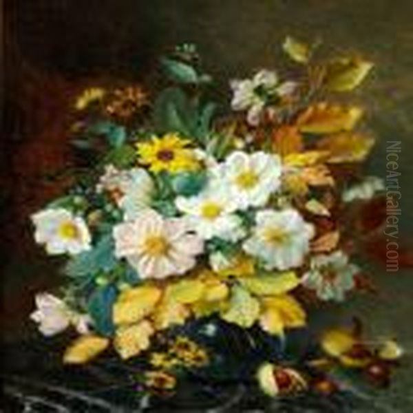Autumn Flowers In A Vase - view 1