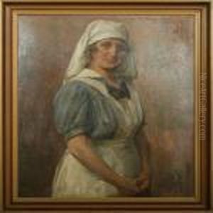 Portrait Of A Nurse by Heinrich Dohm