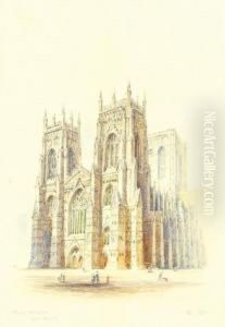 York Minster, Westfront; Salisbury by Edwin Thomas Dolby