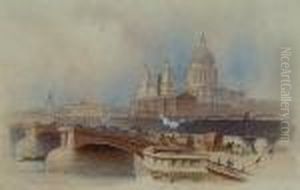 Blackfriars Bridge; Lambeth Palace by Edwin Thomas Dolby