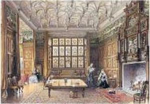 The Dining Room, Gilling Castle, Yorkshire by Edwin Thomas Dolby