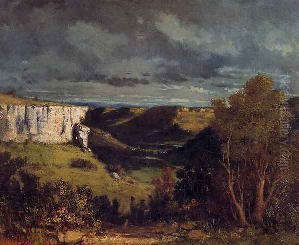The Valley of the Loue in Stormy Weather - view 1