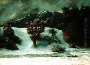 Winter Landscape With The Dents Du Midi, 1876h