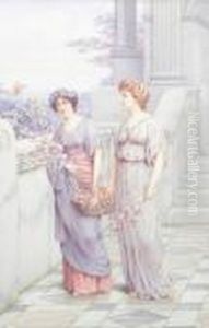 The Morning Of The Festival; On The Terrace (a Pair) by William Anstey Dollond