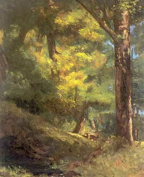 Deux Chevre Uils Dans la Forêt (Two Goats in the Forest) - view 1