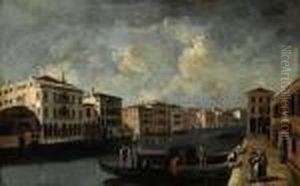 Veduta Di Canale Veneziano by Apollonio Domenichini