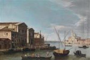Blick Auf Diezattere Und Die 
Isola San Giorgio In Venedig; Veduta Delle Zatteree Dell' Isola San 
Giorgio A Venezia