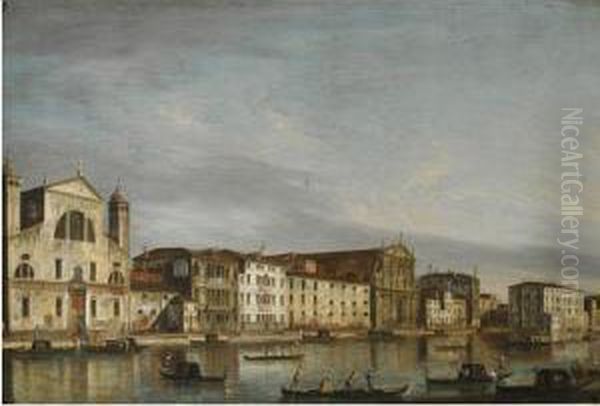 Venice, A View Of The Grand
Canal Looking North-east With Thechurches Of Santa Lucia And The Scalzi - view 1