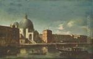 The Grand Canal, Venice, With San Simeone Piccolo, Looking West by Apollonio Domenichini