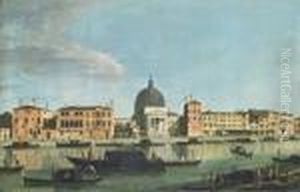 The Grand Canal, Venice, Looking West Towards San Simeone Piccolo by Apollonio Domenichini
