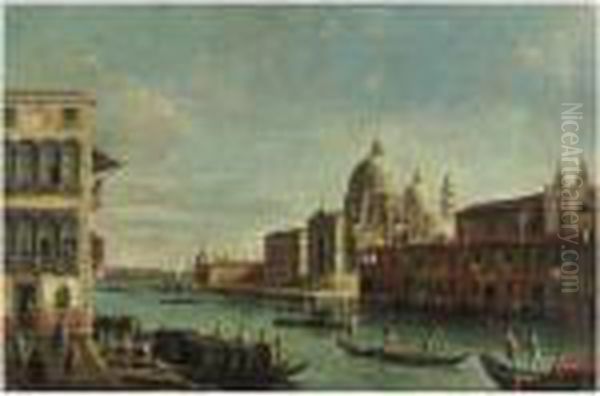 Venezia, Il Ponte Di Rialto Con Il Palazzo Dei Camerlenghi;
Veduta Del Canal Grande Con La Basilica Della Salute - view 1