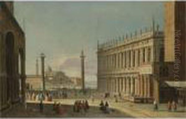 Venice, A View Of The Piazzetta Looking Out Towards The Bacino Di San Marco - view 1