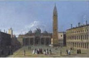 View Of The Piazza San Marco, Venice by Apollonio Domenichini