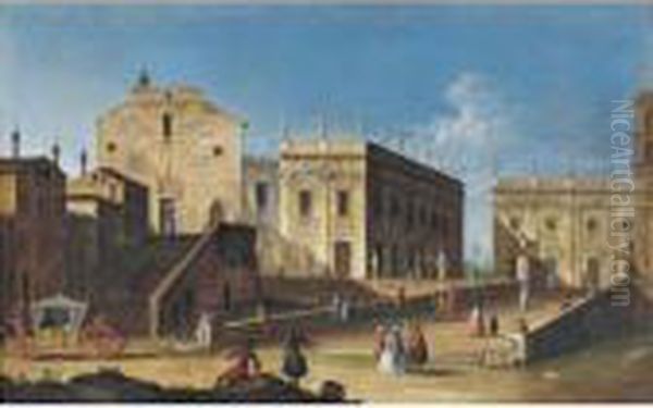 View Of The Capitoline, Rome, With The Church Of Sta Maria D'aracoeli At Left - view 1