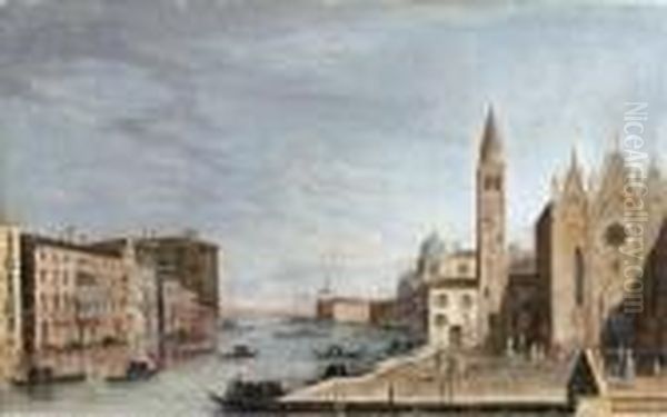 The Grand Canal, Venice, Looking
 East Towards The Dogana From The Campo Di San Vio, With The Palazzo 
Correr - view 1