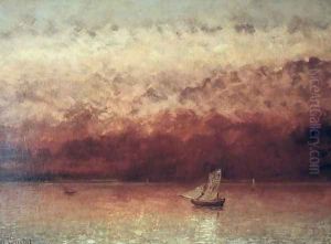 Lake Leman with Setting Sun, c.1876