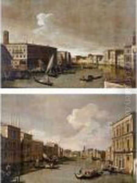 View Of The Grand Canal Looking
North From The Rialto; View Of The Grand Canal From The Palazzo
Vendramin Calergi To San Geremia - view 1