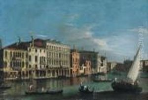 The Grand Canal, Venice, Looking
 South From The Palazzo Da Lezzetowards Santa Maria Della Carita