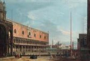 Venice: The Piazzetta And The 
Doge's Palace Looking South Towardsthe Church Of San Giorgio Maggiore