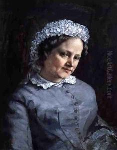 Portrait of Madame Prudhon by Gustave Courbet