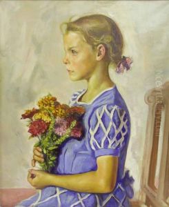 "nina Con Ramo" by Francisco Domingo Marques