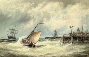 Rough Weather On The Zuider Zee Before Elburg, Holland