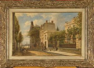 Rue Animee Dans Une Ville Francaise