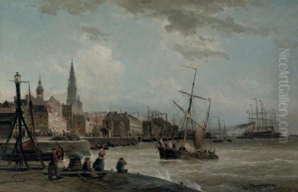 Shipping On The Schelde, Antwerp - view 1
