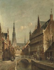De Kanselarij Te Leeuwarden: A Sunlit Canal