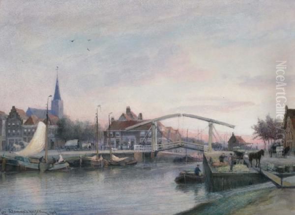 Oud Sloten Brug Bij Amsterdam Bij De Overhaal Der Groentenschuit - view 1