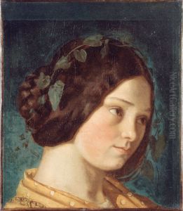 Portrait of Zelie Courbet, c.1842 by Gustave Courbet