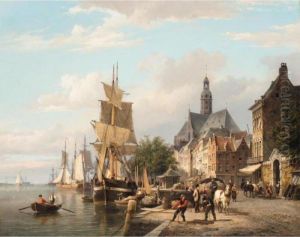 Tallship Moored By A Quayside
