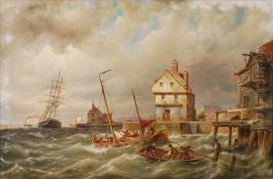Kampen, On The Zuider Zee, Holland by Pieter Christiaan Cornelis Dommersen