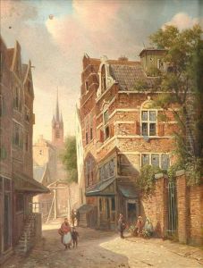 Follower Of Pieter Christan Dommersen Dutchstreet Scene