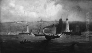 The Channel Packet Running Out Of Boulogne by Pieter Christiaan Cornelis Dommersen