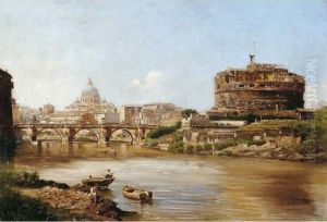 Roma: Castel Sant""""angelo E San Pietro Dal Tevere by Stefano Donadoni