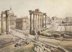 A View Of The Roman Forum by Stefano Donadoni