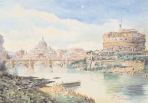 Roma: Castel Sant""angelo E San Pietro Dal Tevere by Stefano Donadoni