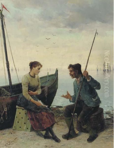Conversing On A Quay - view 1