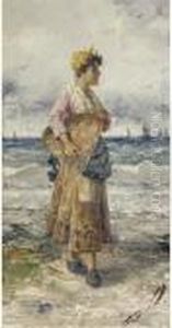 A Fisherman On The Beach; And The Fisherman's Wife by Frederick Reginald Donat