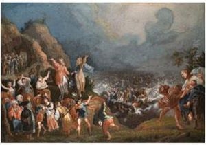 Der Zug Durch Das Rote Meer by Giovanni Andrea Donducci (see MASTELLETTA)