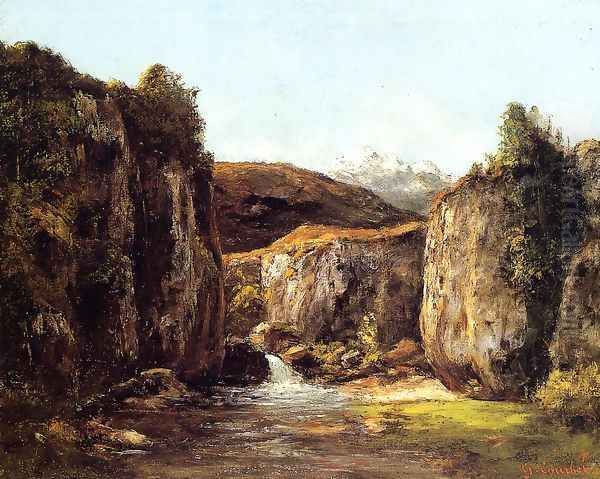 Landscape: The Source among the Rocks of the Doubs - view 1