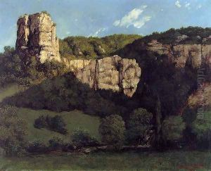 Landscape: Bald Rock in the Valley of Ornans by Gustave Courbet