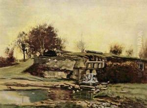 The quarry of Optevoz by Gustave Courbet