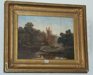 Paysage De Riviere A Lecluse by Charles Donzel