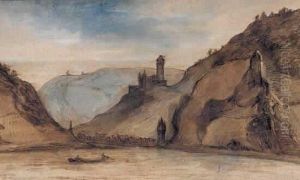Le Burg Katz Et Saint Goarhausen Sur La Rive Droite Du Rhin, Vers
 1663