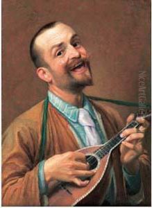 Le Chanteur A La Mandoline by Jacques Dore