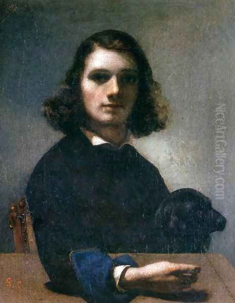 Self-Portrait (Courbet with Black Dog) - view 1