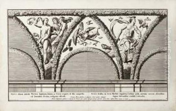 Psyches Et Amoris Nuptiae Ac 
Fabula A Raphaele Sanctio Urbinate Romae In Farnesianis Hortis 
Transtyberim Ad Veterum Aemulationem Ac Laudem Colorum Luminibus 
Expressa A Nicolao Dorigny Ad Similitudinem Delineata Et Incisa... - view 1
